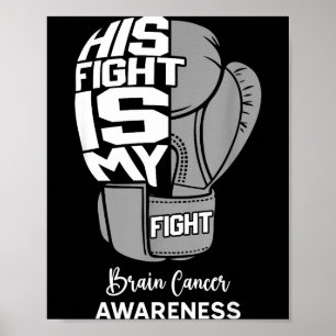 His fight my fight brain cancer awareness month su poster
