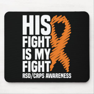 His Fight My Fight Orange Ribbon Rsdcrps Awareness Mouse Pad