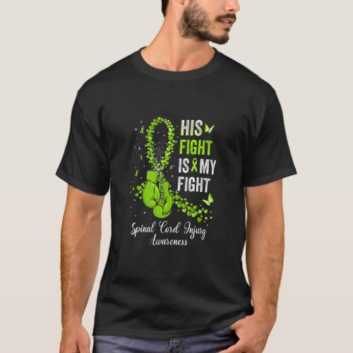 His Fight My Fight Spinal Cord Injury Awareness Gr T_Shirt