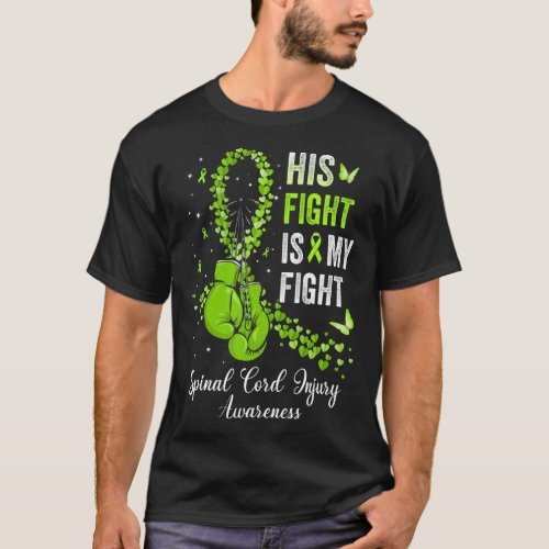 His Fight My Fight Spinal Cord Injury Awareness Gr T_Shirt