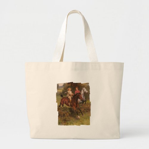 His First Fence Large Tote Bag