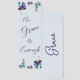 His grace floral personalized bookmarks
