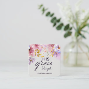 His grace is enough - Bible Verse Note Card