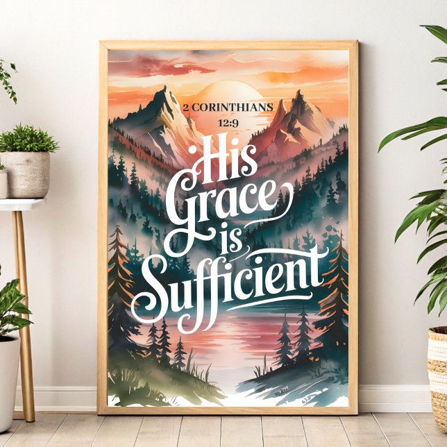 His Grace Is Sufficient – Christian Wall Art (Creator Uploaded)