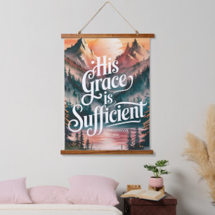 His Grace is Sufficient Christian Women Wall Hanging Tapestry