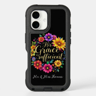 His Grace Is Sufficient Inspiring Bible Verse iPhone 16 Case
