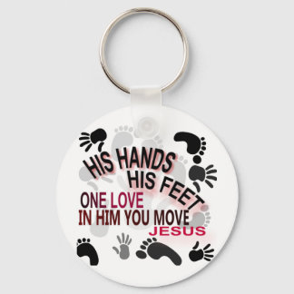His Hands Keychain