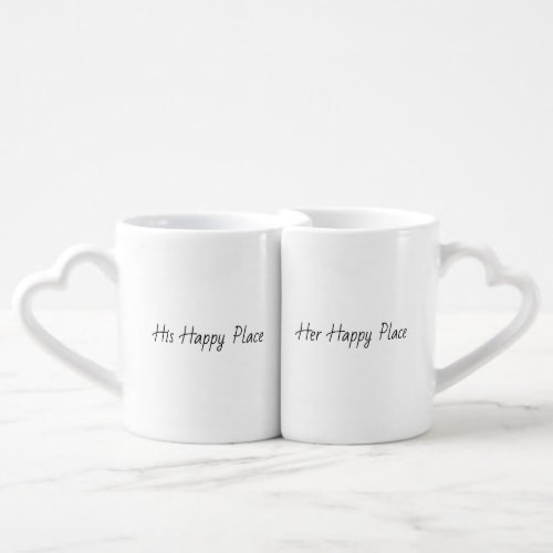 His Happy Place Her Happy Place Coffee Mug Set