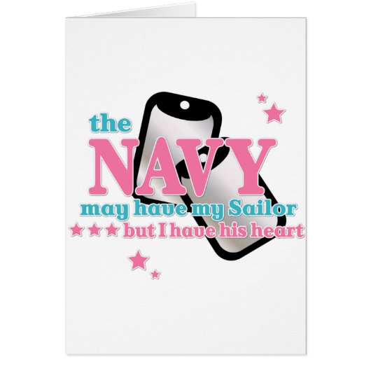 His heart Navy Cards (Front)