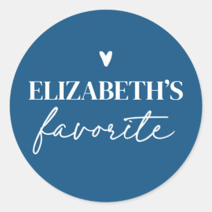 His & Her Favorite Personalized Wedding Classic Round Sticker
