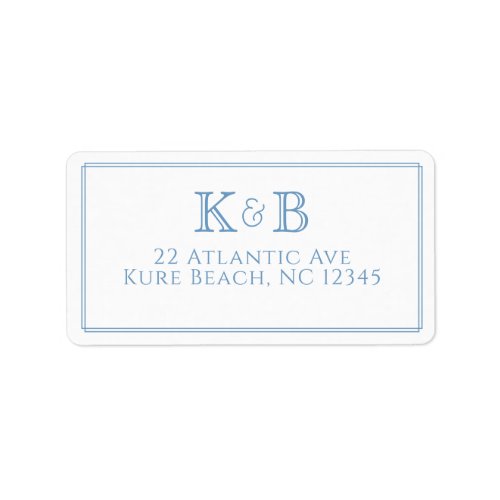 His &amp; Her Initials Couples Monogram Stationery Label