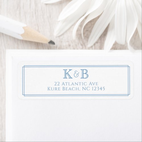 His & Her Initials Wedding Stationery Address Label