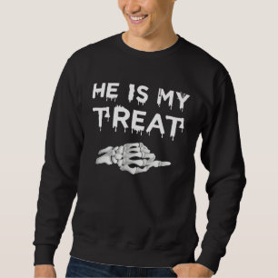 His Her Matching Halloween Costume Women  Couples Sweatshirt
