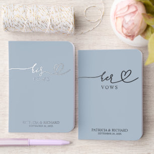 His & Her Vows Wedding Vow Book Foil Sets