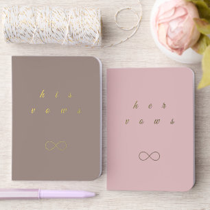 His & Her Wedding Vow Foil Pocket Notebook Set