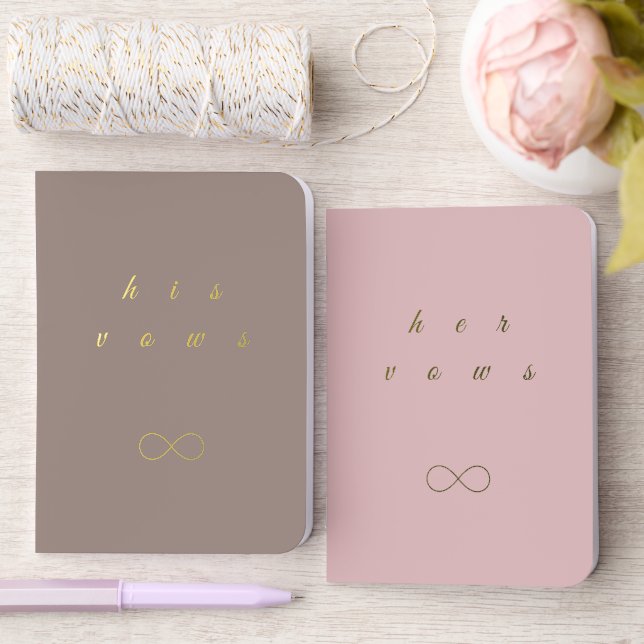 His & Her Wedding Vow Foil Pocket Notebook Set (Wedding)