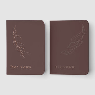 His Her Wedding Vows Foil Vow Books