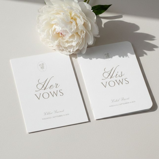 His & Her Wedding Vows Pocket Notebook Set (Creator Uploaded)