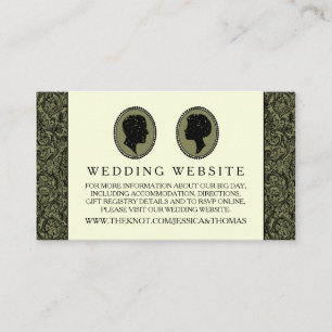 His & Hers Art Deco Silhouette Wedding Collection Enclosure Card