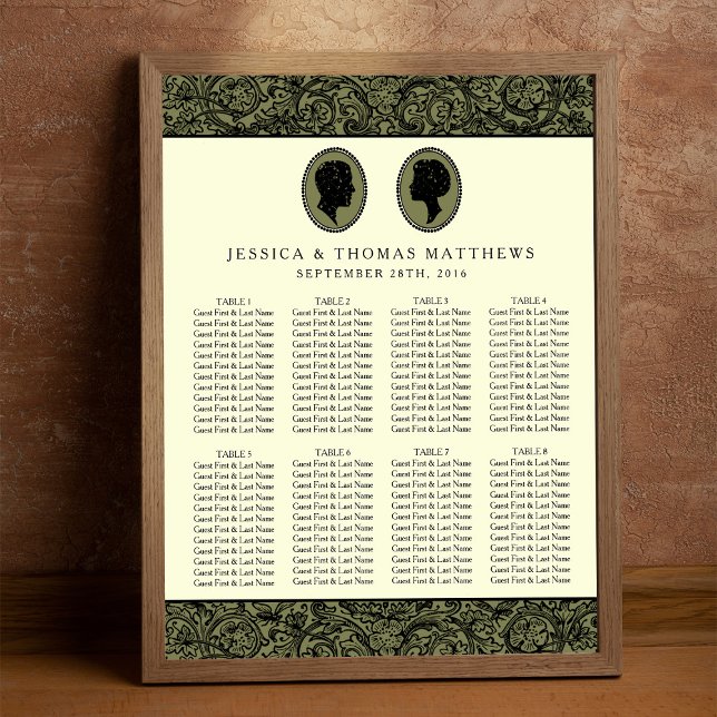 His & Hers Art Deco Silhouette Wedding Collection Poster (Creator Uploaded)