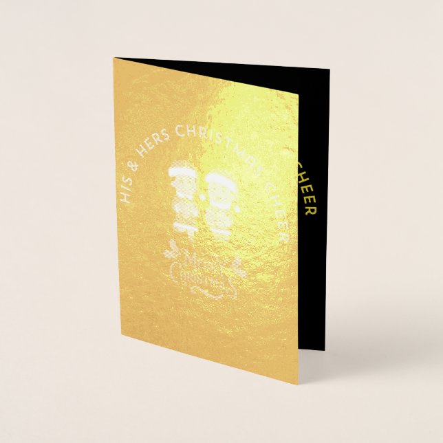 HIS & HERS CHRISTMAS CHEER FOIL CARD (Front)
