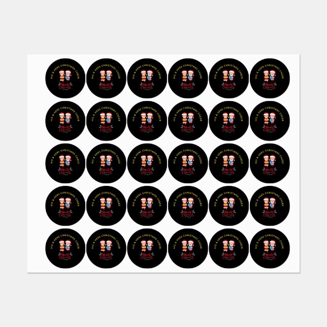 His & Hers Christmas Cheer Labels (Sheet)