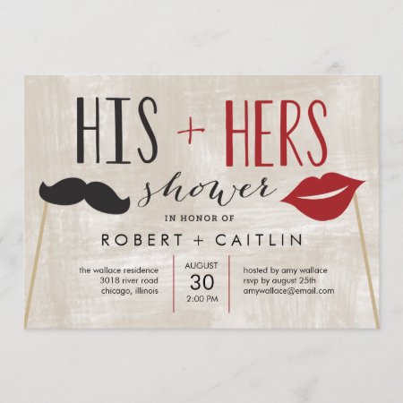 His & Hers Couple Shower Invitation