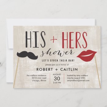 His & Hers Couple Shower Invitation by berryberrysweet at Zazzle