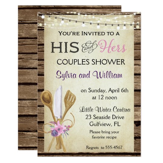 His And Hers Couples Shower Invitation 