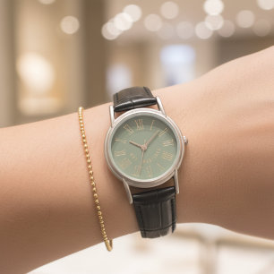 His & Hers Custom Bride & Groom Leather Watch Gift