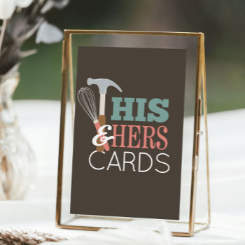 His & Hers Hammer Whisk Couple Shower Cards Sign by JAmberDesign at Zazzle