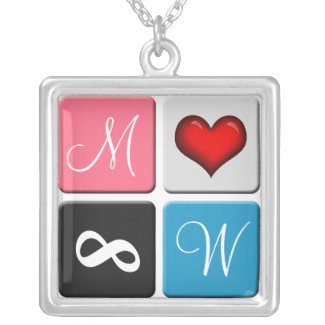 His & Hers Initials ~ Forever Love Necklace necklace