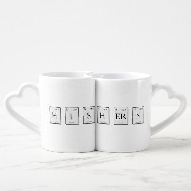 His & Hers Peroidic Elements Lovers' Mug (Back Nesting)