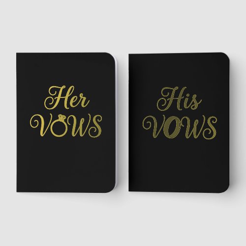 His & Hers Personalised Keepsake Wedding Foil Vow Books