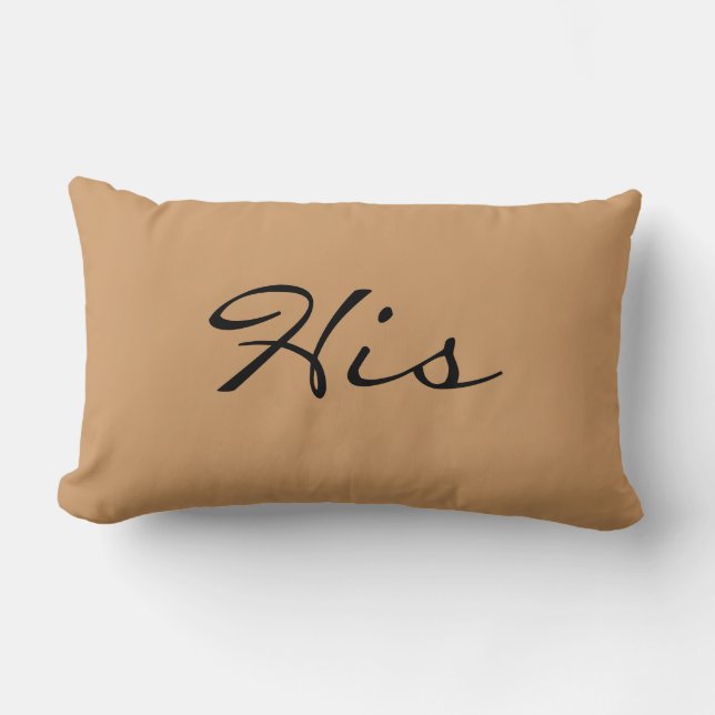 His & Hers Pillows "His" (Front)