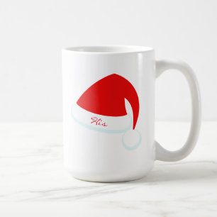 His & Hers Santa Hat Holiday Mug