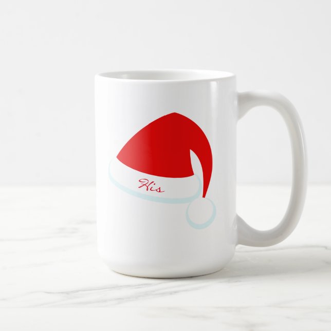 His & Hers Santa Hat Holiday Mug (Right)
