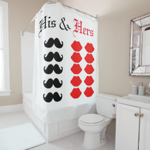 his and hers shower curtain