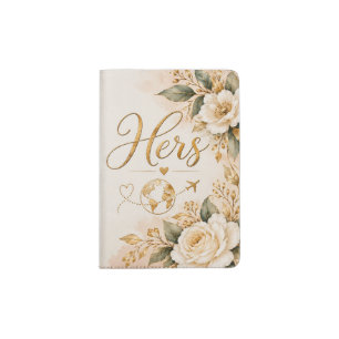 His Hers Travel Couple Adventure Passport Holder