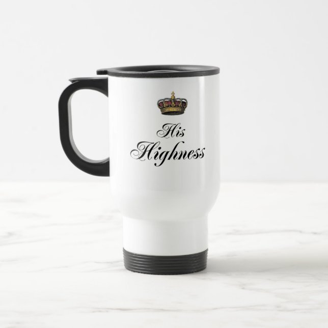 His Highness (part of his and hers set) Travel Mug (Left)