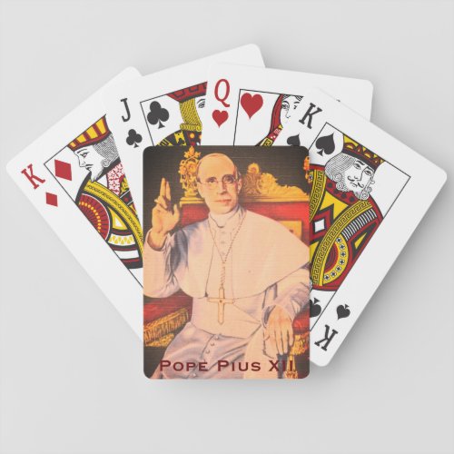 His Holiness Pope Pius XII _ Catholic Church Poker Cards