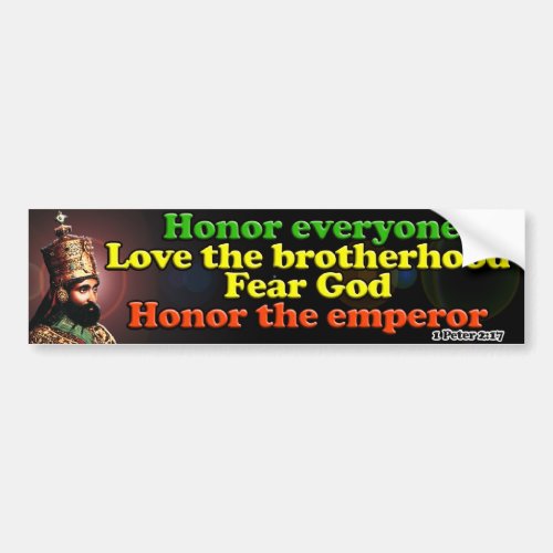 His Imperial Majesty Emperor Haile Selassie I Bumper Sticker