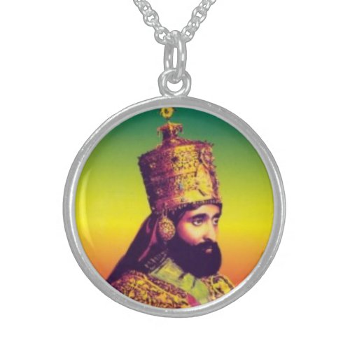 His Imperial Majesty Emperor Haile Selassie I Sterling Silver Necklace
