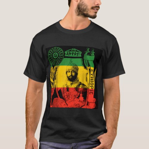 His Imperial Majesty Haile Selassie Black T_shirt