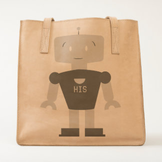 HIS Kawaii Cute Robot for Nerd Geeks Tote