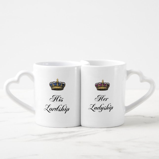 His Lordship and Her Ladyship mug set (Front Nesting)