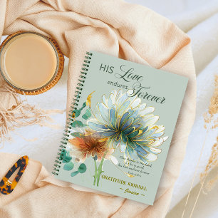 His Love Endures Forever Green Scripture Notebook