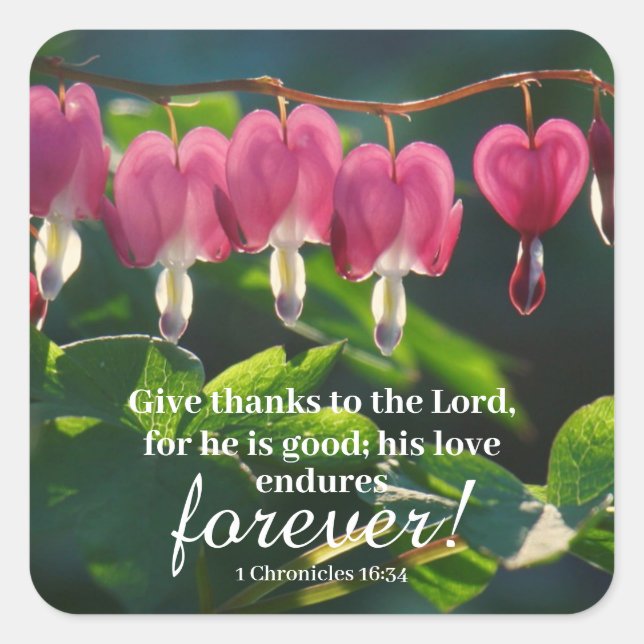 "His Love Endures Forever" sticker sheet (Front)