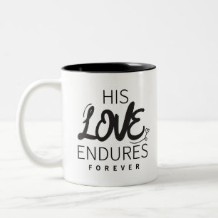 His Love Gospel Graphics Jesus Art God's Oath Scri Two-Tone Coffee Mug