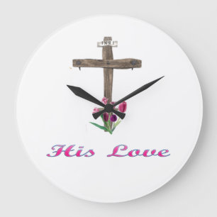 His Love Jesus Large Clock